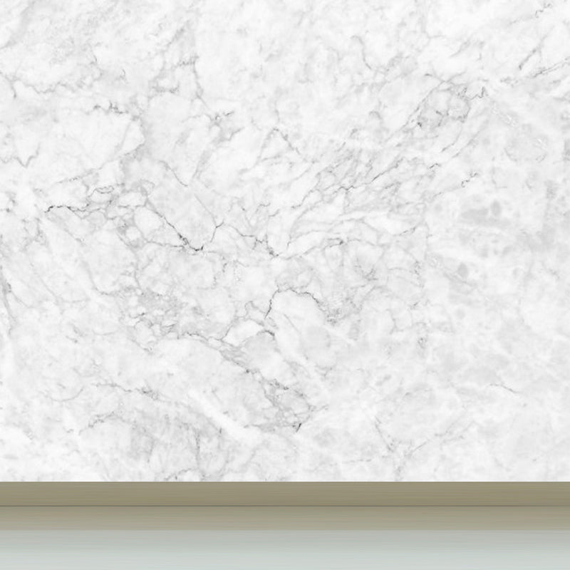 Extra Large Marble Effect Mural Soft Color Non-Woven Wall Art for Home Decor, Custom White Clearhalo 'Wall Decor' 'Wall Mural' 1792077