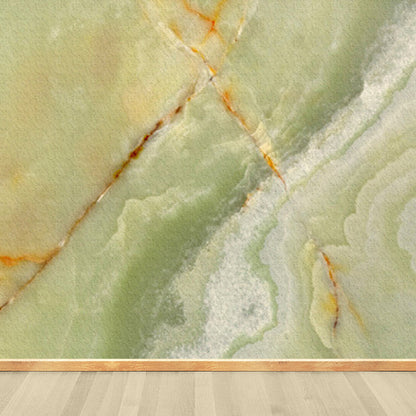 Modern Faux Marble Mural Non-Woven Texture Waterproof Light Color Wall Art for Bedroom Green Clearhalo 'Wall Decor' 'Wall Mural' 1792087