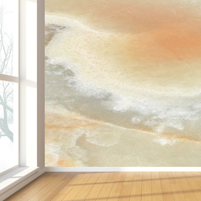 Modern Faux Marble Mural Non-Woven Texture Waterproof Light Color Wall Art for Bedroom Clearhalo 'Wall Decor' 'Wall Mural' 1792098