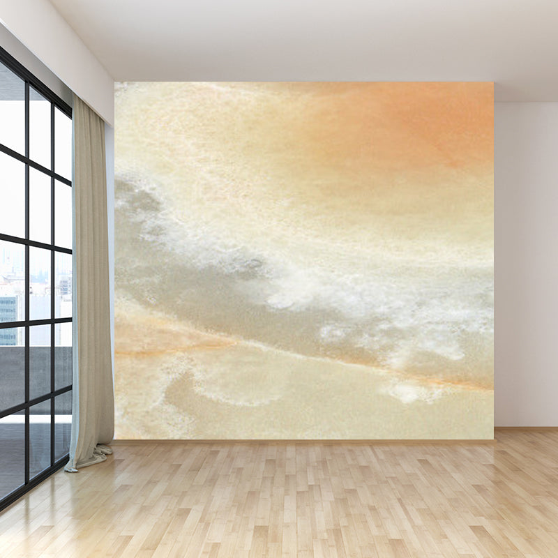 Modern Faux Marble Mural Non-Woven Texture Waterproof Light Color Wall Art for Bedroom Clearhalo 'Wall Decor' 'Wall Mural' 1792099