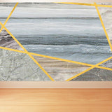 Pastel Color Graphic Mural Decal Moisture Resistant Modern Bathroom Wall Covering