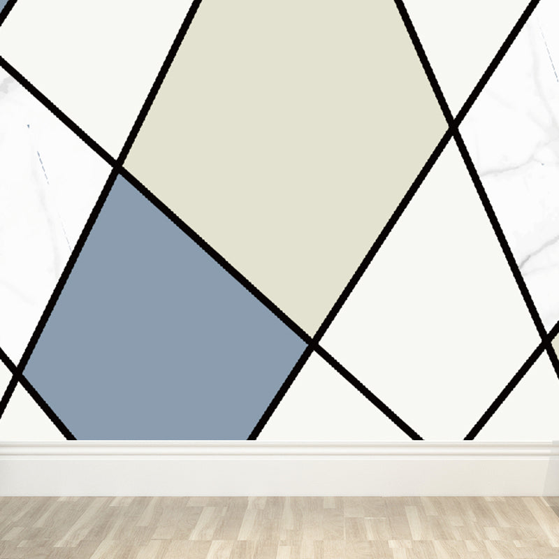 Pastel Color Graphic Mural Decal Moisture Resistant Modern Bathroom Wall Covering Clearhalo 'Wall Decor' 'Wall Mural' 1792123