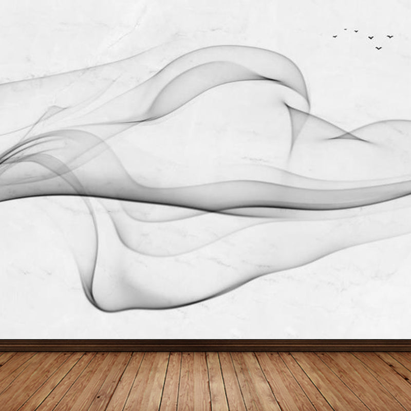 Illustration Style Abstract Mural Giant Wall Covering for Dining Room, Custom Printed Clearhalo 'Wall Decor' 'Wall Mural' 1792154