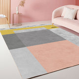 Casual Stripe Pattern Rug Multicolor Modernist Rug Polyester Pet Friendly Washable Non-Slip Area Rug for Living Room Grey