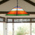Pyramid Pendant Light Single Bulb Stained Glass Tiffany-Style Hanging Lamp in Orange/Yellow/Orange and Yellow for Hall Orange Clearhalo 'Ceiling Lights' 'Chandeliers' 'Close To Ceiling Lights' 'Industrial' 'Middle Century Pendants' 'Pendant Lights' 'Pendants' 'Tiffany close to ceiling' 'Tiffany Pendants' 'Tiffany' Lighting' 179256