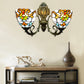 Stained Glass Bowl Wall Lamp with Curved Arm Baroque 2 Heads Wall Sconce Lighting in Aged Brass Clearhalo 'Industrial' 'Middle century wall lights' 'Tiffany wall lights' 'Tiffany' 'Wall Lamps & Sconces' 'Wall Lights' Lighting' 179327