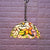 1 Bulb Hemisphere Down Lighting Tiffany-Style Black Stained Glass Pendant Ceiling Light with Floral Pattern Black Clearhalo 'Ceiling Lights' 'Industrial' 'Middle Century Pendants' 'Pendant Lights' 'Pendants' 'Tiffany close to ceiling' 'Tiffany Pendants' 'Tiffany' Lighting' 179412