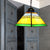 1 Light Foyer Pendant Lighting Tiffany Yellow Hanging Ceiling Light with Trapezoid Stained Glass Shade Yellow Clearhalo 'Ceiling Lights' 'Industrial' 'Middle Century Pendants' 'Pendant Lights' 'Pendants' 'Tiffany close to ceiling' 'Tiffany Pendants' 'Tiffany' Lighting' 179526