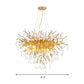23.5"/31.5" W Clear Crystal Raindrop Hanging Chandelier Rustic 8/10 Lights Gold Ceiling Lamp for Living Room Clearhalo 'Ceiling Lights' 'Chandeliers' Lighting' options 1795372