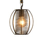 Metal and Rope Black Pendant Light Wire Cage 1 Light Vintage Style Hanging Lamp with Cylinder/Square Shade Clearhalo 'Art Deco Pendants' 'Black' 'Cast Iron' 'Ceiling Lights' 'Ceramic' 'Crystal' 'Industrial Pendants' 'Industrial' 'Metal' 'Middle Century Pendants' 'Pendant Lights' 'Pendants' 'Rustic Pendants' 'Tiffany' Lighting' 1796380
