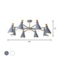 Living Room Half-Bottle Chandelier 6/8 Heads Metal Macaron Loft Candy Colored Pendant Light in Grey/White Clearhalo 'Ceiling Lights' 'Chandeliers' 'Modern Chandeliers' 'Modern' Lighting' 1796722