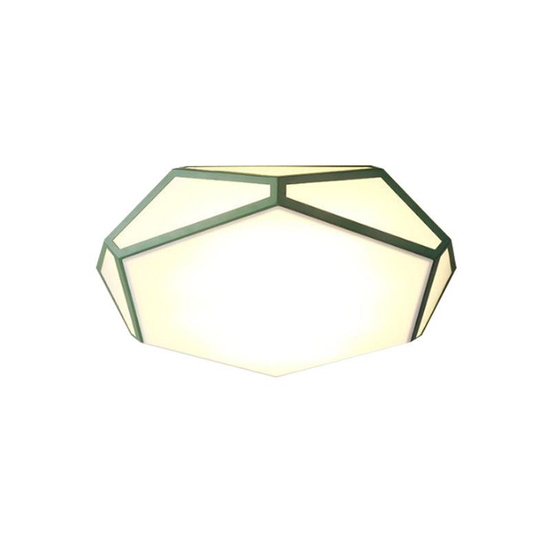 Nordic Hexagon Shape Ceiling Mount Light Acrylic Candy Colored LED Ceiling Light for Corridor Clearhalo 'Ceiling Lights' 'Close To Ceiling Lights' 'Close to ceiling' 'Flush mount' Lighting' 1796880