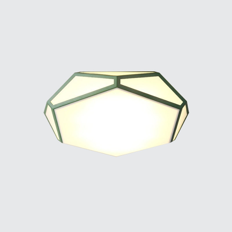 Nordic Hexagon Shape Ceiling Mount Light Acrylic Candy Colored LED Ceiling Light for Corridor Clearhalo 'Ceiling Lights' 'Close To Ceiling Lights' 'Close to ceiling' 'Flush mount' Lighting' 1796881