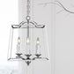 Polished Silver 3 Heads Pendant Light Industrial Style Metal Trapezoid Cage Hanging Ceiling Fixture Clearhalo 'Ceiling Lights' 'Chandeliers' 'Modern Chandeliers' 'Modern' Lighting' 1796934