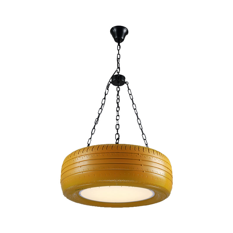Creative Industrial Hanging Light Car Tire Rubber Chandelier with Hanging Chain for Bar Clearhalo 'Ceiling Lights' 'Chandeliers' Lighting' options 1797094