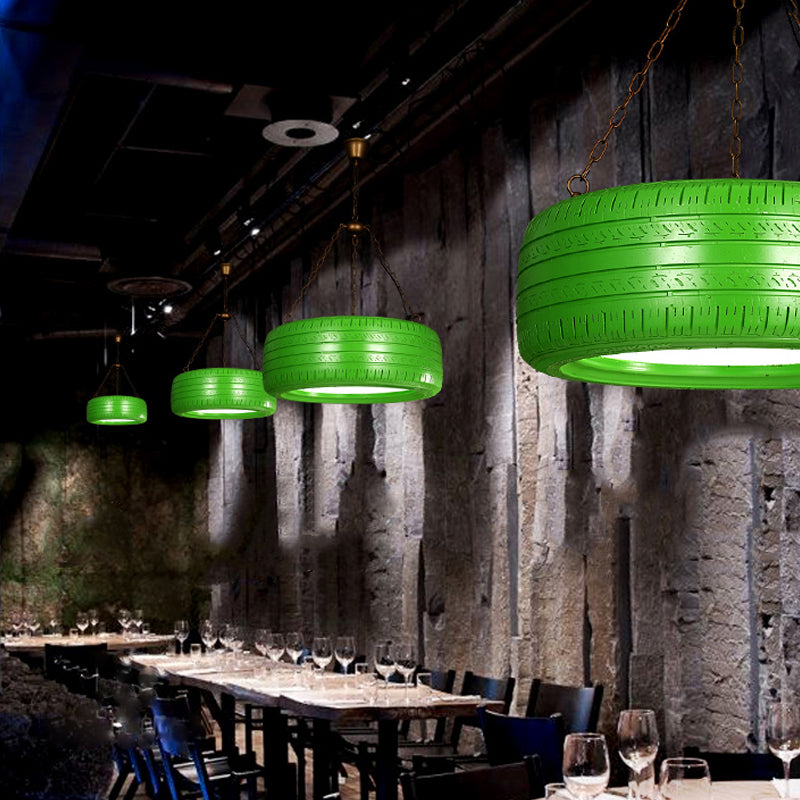 Creative Industrial Hanging Light Car Tire Rubber Chandelier with Hanging Chain for Bar Clearhalo 'Ceiling Lights' 'Chandeliers' Lighting' options 1797097