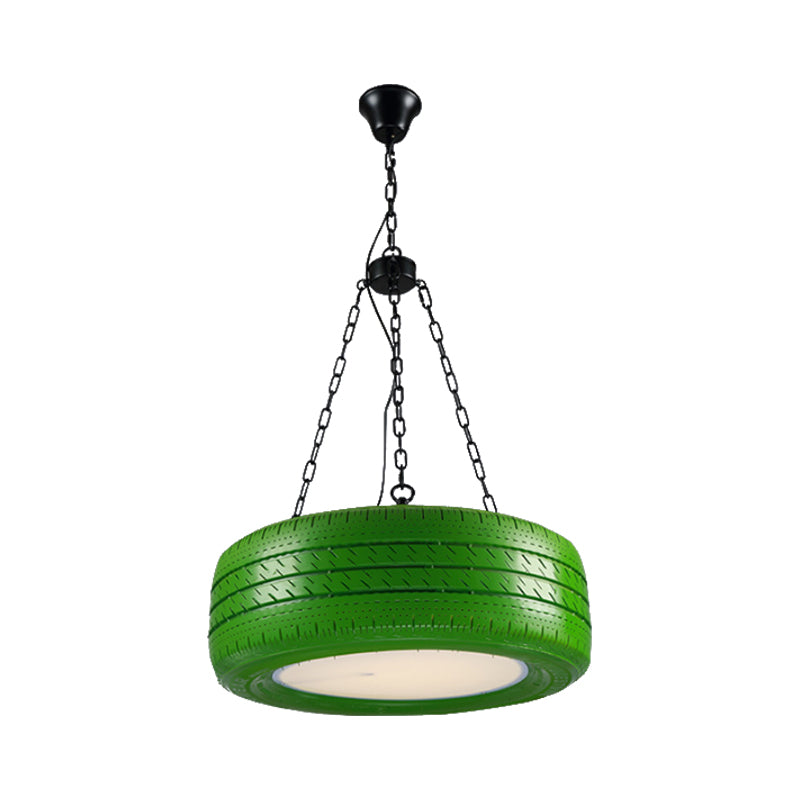 Creative Industrial Hanging Light Car Tire Rubber Chandelier with Hanging Chain for Bar Clearhalo 'Ceiling Lights' 'Chandeliers' Lighting' options 1797098