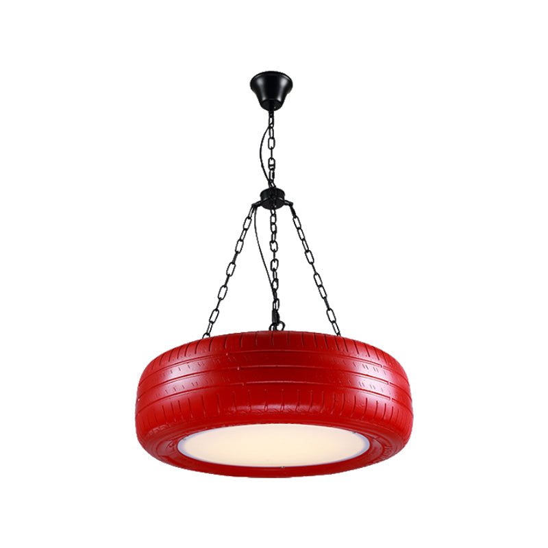 Creative Industrial Hanging Light Car Tire Rubber Chandelier with Hanging Chain for Bar Clearhalo 'Ceiling Lights' 'Chandeliers' Lighting' options 1797102