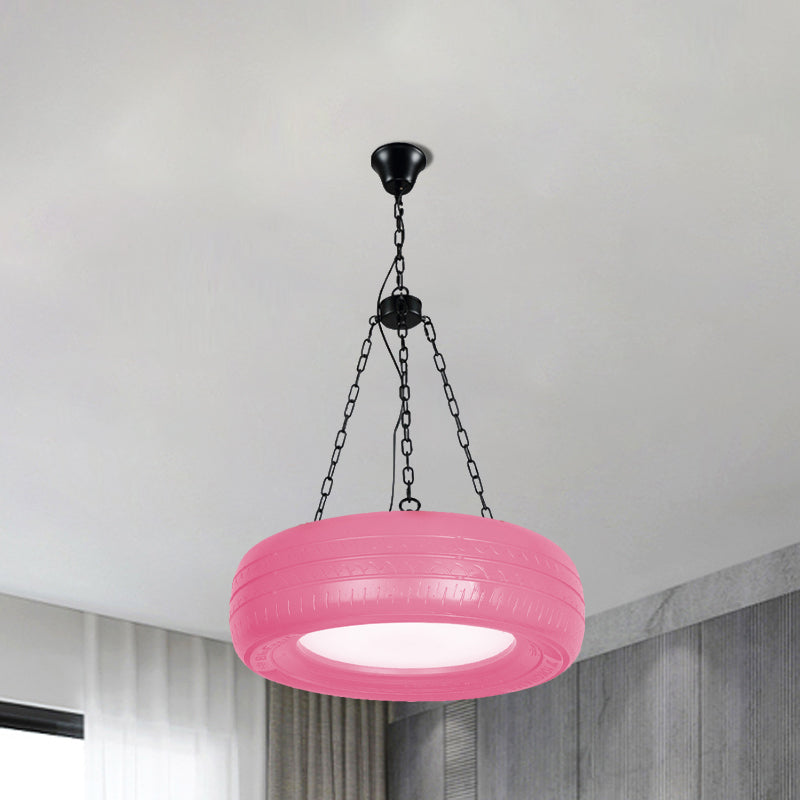 Creative Industrial Hanging Light Car Tire Rubber Chandelier with Hanging Chain for Bar Clearhalo 'Ceiling Lights' 'Chandeliers' Lighting' options 1797104