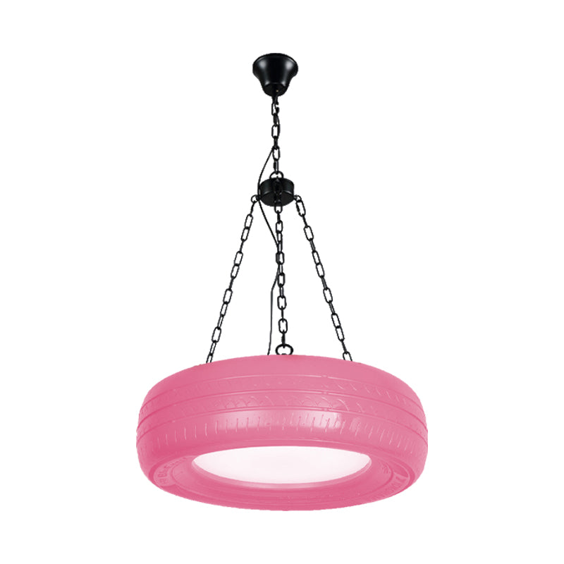 Creative Industrial Hanging Light Car Tire Rubber Chandelier with Hanging Chain for Bar Clearhalo 'Ceiling Lights' 'Chandeliers' Lighting' options 1797105