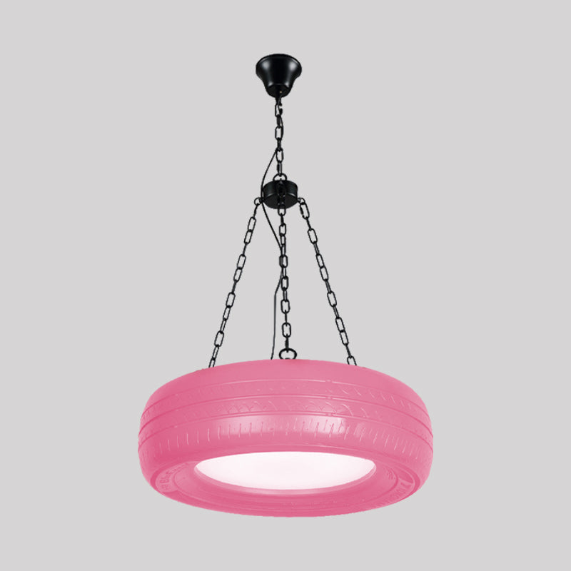 Creative Industrial Hanging Light Car Tire Rubber Chandelier with Hanging Chain for Bar Clearhalo 'Ceiling Lights' 'Chandeliers' Lighting' options 1797106