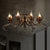 Antique Stylish Candle Chandelier with Twist Arm Metallic Pendant Light in Rust for Farmhouse 8 Rust Clearhalo 'Cast Iron' 'Ceiling Lights' 'Chandeliers' 'Industrial Chandeliers' 'Industrial' 'Metal' 'Middle Century Chandeliers' 'Rustic Chandeliers' 'Tiffany' Lighting' 1797127