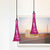 1 Head Tower Pendant Light Fixture Vintage Purple/Yellow Glass Mini Hanging Lamp for Restaurant Purple Clearhalo 'Ceiling Lights' 'Close To Ceiling Lights' 'Glass shade' 'Glass' 'Industrial Pendants' 'Industrial' 'Middle Century Pendants' 'Pendant Lights' 'Pendants' 'Tiffany' Lighting' 1797179