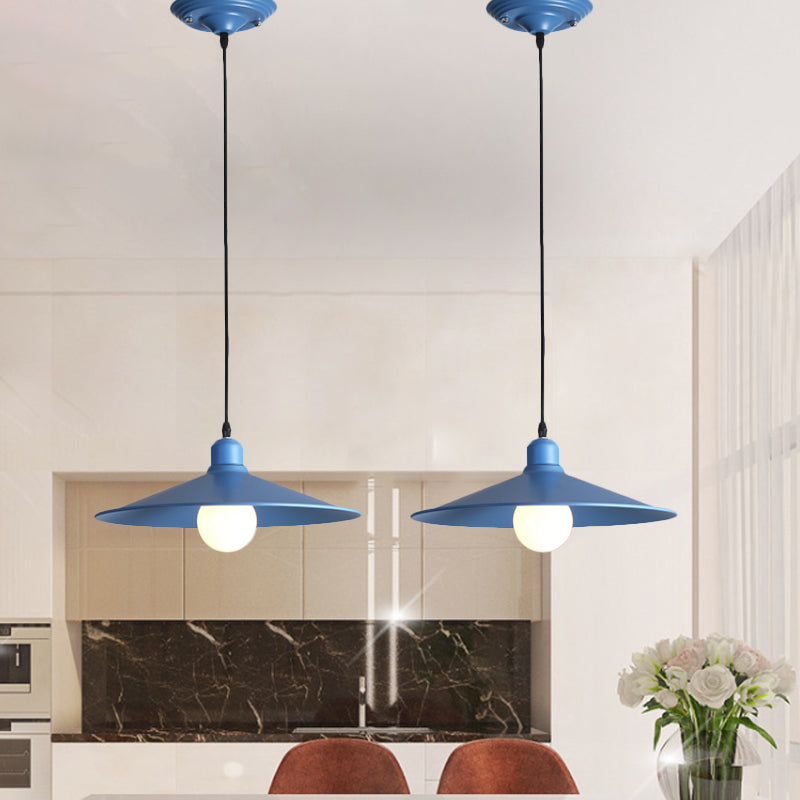 Shallow Cone Factory Hanging Lamp Metal Single Light Nordic Stylish Pendant Light Clearhalo 'Art Deco Pendants' 'Cast Iron' 'Ceiling Lights' 'Ceramic' 'Crystal' 'Industrial Pendants' 'Industrial' 'Metal' 'Middle Century Pendants' 'Pendant Lights' 'Pendants' 'Tiffany' Lighting' 1797194