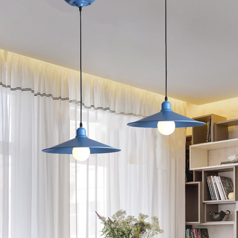 Shallow Cone Factory Hanging Lamp Metal Single Light Nordic Stylish Pendant Light Clearhalo 'Art Deco Pendants' 'Cast Iron' 'Ceiling Lights' 'Ceramic' 'Crystal' 'Industrial Pendants' 'Industrial' 'Metal' 'Middle Century Pendants' 'Pendant Lights' 'Pendants' 'Tiffany' Lighting' 1797195