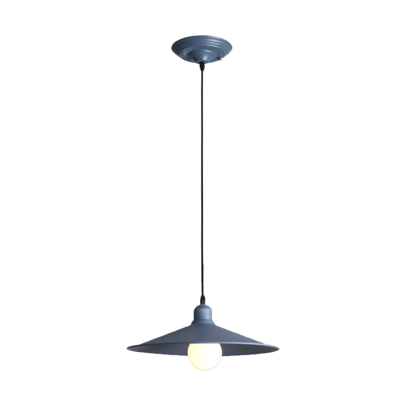 Shallow Cone Factory Hanging Lamp Metal Single Light Nordic Stylish Pendant Light Clearhalo 'Art Deco Pendants' 'Cast Iron' 'Ceiling Lights' 'Ceramic' 'Crystal' 'Industrial Pendants' 'Industrial' 'Metal' 'Middle Century Pendants' 'Pendant Lights' 'Pendants' 'Tiffany' Lighting' 1797200