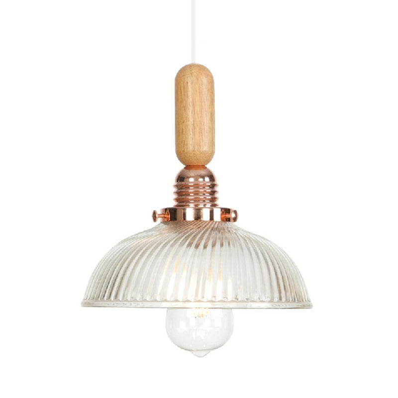 Clear/White Cone/Dome/Saucer Hanging Light Fixture Industrial Glass 1 Light Indoor Ceiling Pendant Light Clearhalo 'Ceiling Lights' 'Glass shade' 'Glass' 'Pendant Lights' 'Pendants' Lighting' 1797233