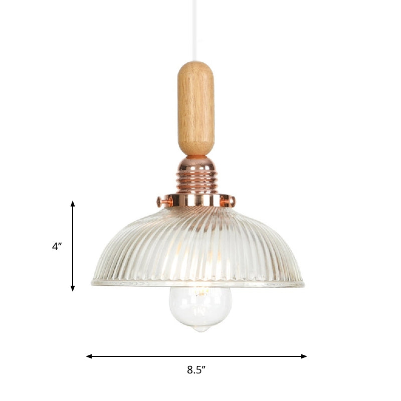 Clear/White Cone/Dome/Saucer Hanging Light Fixture Industrial Glass 1 Light Indoor Ceiling Pendant Light Clearhalo 'Ceiling Lights' 'Glass shade' 'Glass' 'Pendant Lights' 'Pendants' Lighting' 1797234