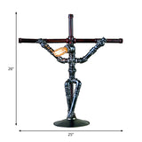 1 Bulb Iron Table Lamp Rustic Stylish Aged Silver Water Pipe Indoor Table Lighting with Robot Design Clearhalo 'Lamps' 'Table Lamps' Lighting' 1797406