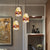 Shell Bell Cluster Pendant Light Baroque 3 Bulbs Hanging Light Fixture in Yellow with Linear/Round Canopy Yellow Round Clearhalo 'Ceiling Lights' 'Close To Ceiling Lights' 'Industrial' 'Middle Century Pendants' 'Pendant Lights' 'Pendants' 'Tiffany close to ceiling' 'Tiffany Pendants' 'Tiffany' Lighting' 179795