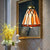 Cone Shape Hanging Lamp Kit Tiffany Hand Rolled Art Glass 1 Light Brown Suspended Lighting Fixture for Living Room Brown Clearhalo 'Ceiling Lights' 'Industrial' 'Middle Century Pendants' 'Pendant Lights' 'Pendants' 'Tiffany close to ceiling' 'Tiffany Pendants' 'Tiffany' Lighting' 179911