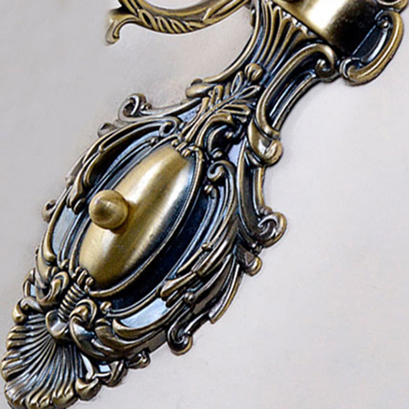 Orange Flower Wall Lighting Country Stained Glass 1 Head Wall Fixture Light with Pull Chain for Hallway Clearhalo 'Industrial' 'Middle century wall lights' 'Tiffany wall lights' 'Tiffany' 'Wall Lamps & Sconces' 'Wall Lights' Lighting' 180430