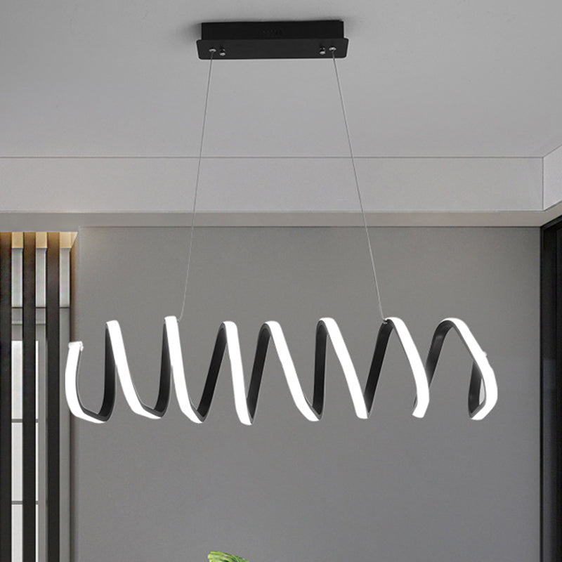 Triangle/Square Dining Room Island Light Metal LED Minimalism Ceiling Hang Fixture in Black Clearhalo 'Ceiling Lights' 'Island Lights' Lighting' 1804460