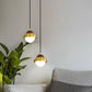 Dome Living Room Ceiling Pendant Metal 1 Bulb Minimalist Hanging Ceiling Light with Global White Glass Shade in Brass Clearhalo 'Ceiling Lights' 'Modern Pendants' 'Modern' 'Pendant Lights' 'Pendants' Lighting' 1804677