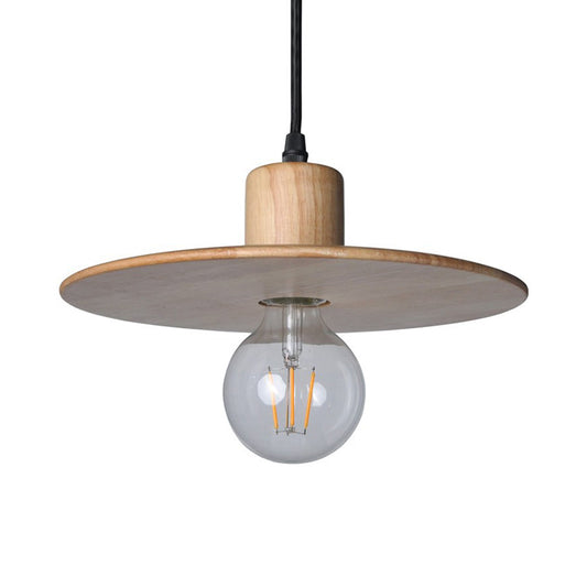 Circular Down Mini Pendant Minimalism Wood LED Bedroom Ceiling Suspension Lamp in Beige Clearhalo 'Ceiling Lights' 'Modern Pendants' 'Modern' 'Pendant Lights' 'Pendants' Lighting' 1804844