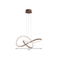 Twine Metallic Ceiling Chandelier Contemporary 21"/25" Wide LED Brown Pendant Lamp in Warm/White Light Clearhalo 'Ceiling Lights' 'Chandeliers' 'Modern Chandeliers' 'Modern' Lighting' 1804870