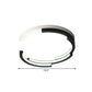 C-Shaped Living Room Flush Ceiling Light Acrylic 16"/19.5" Wide LED Minimalist Flushmount in Black, White/3 Color Light Clearhalo 'Ceiling Lights' 'Close To Ceiling Lights' 'Close to ceiling' 'Flush mount' Lighting' 1804899