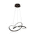 Contemporary LED Chandelier Black/White Twine Hanging Ceiling Lamp with Metallic Shade in Warm/White Light Black Clearhalo 'Ceiling Lights' 'Chandeliers' 'Modern Chandeliers' 'Modern' Lighting' 1805042