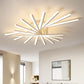 Burst Design Acrylic Ceiling Light Modernist 5/9-Bulb White LED Semi Flush Mount Lighting in Warm/White Light 9 White Clearhalo 'Ceiling Lights' 'Close To Ceiling Lights' 'Close to ceiling' 'Semi-flushmount' Lighting' 1805057
