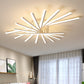 Burst Design Acrylic Ceiling Light Modernist 5/9-Bulb White LED Semi Flush Mount Lighting in Warm/White Light Clearhalo 'Ceiling Lights' 'Close To Ceiling Lights' 'Close to ceiling' 'Semi-flushmount' Lighting' 1805058
