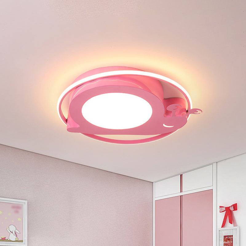Acrylic Cartoon Bee Ceiling Light Modernism LED Flush Mount Lamp in Pink for Nursery, Warm/White Light Pink Clearhalo 'Ceiling Lights' 'Close To Ceiling Lights' 'Close to ceiling' 'Flush mount' Lighting' 1805371