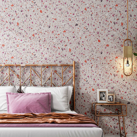 33'L x 20.5"W Industrial Granule and Marble Pattern Non-Pasted Wallpaper in Multi-Color Pink Clearhalo 'Modern wall decor' 'Modern' 'Wallpaper' Wall Decor' 1805537