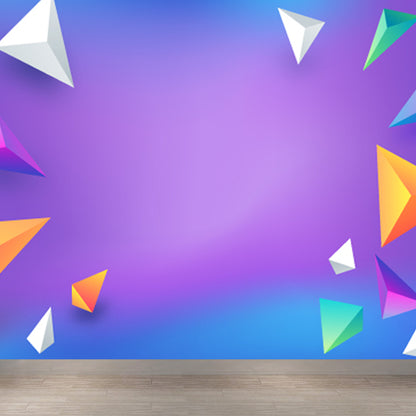 Dark Color Geometric Wallpaper Mural Abstract Modern Waterproofing Wall Art for Home Light Purple Clearhalo 'Wall Decor' 'Wall Mural' 1805559