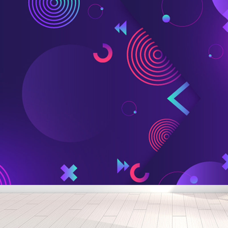 Dark Color Geometric Wallpaper Mural Abstract Modern Waterproofing Wall Art for Home Clearhalo 'Wall Decor' 'Wall Mural' 1805565