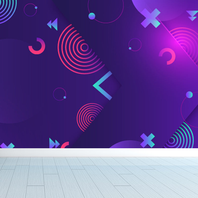 Dark Color Geometric Wallpaper Mural Abstract Modern Waterproofing Wall Art for Home Clearhalo 'Wall Decor' 'Wall Mural' 1805566