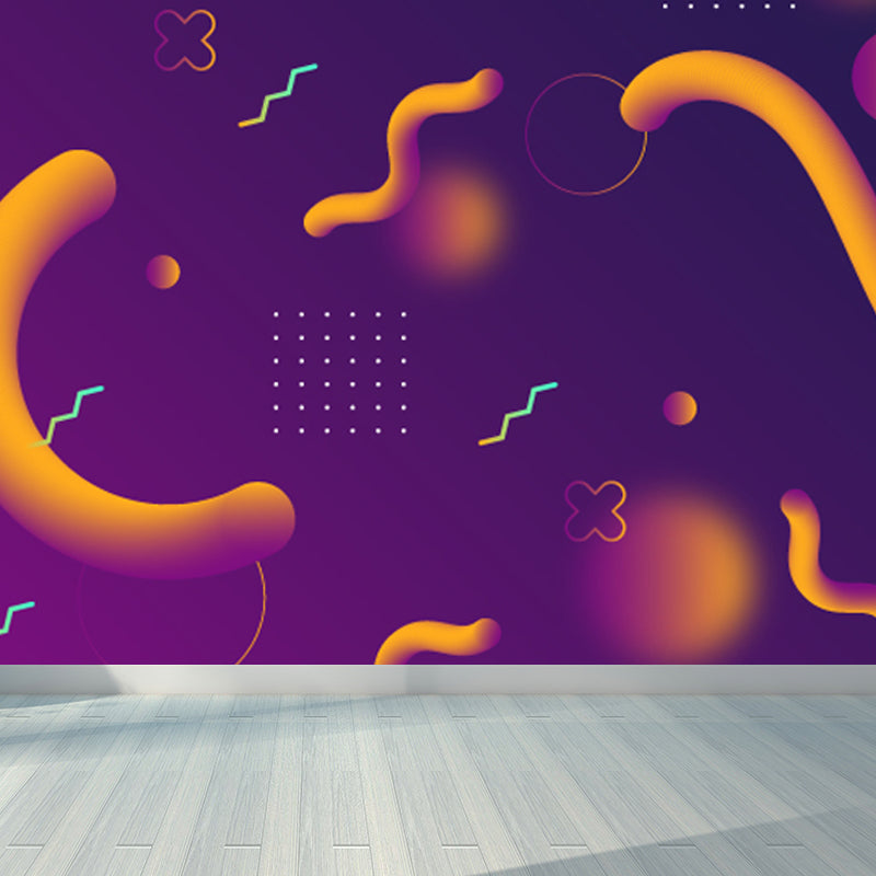 Dark Color Geometric Wallpaper Mural Abstract Modern Waterproofing Wall Art for Home Clearhalo 'Wall Decor' 'Wall Mural' 1805570